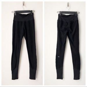 Alo Yoga Ribbed Knit Black Leggings